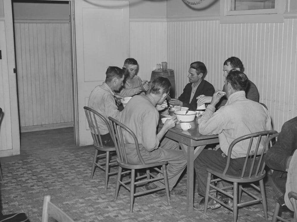 Untitled Photo, Possibly Related To Men Eating Afternoon Meal At The Salvation Army, Corpus Christi, Texas The