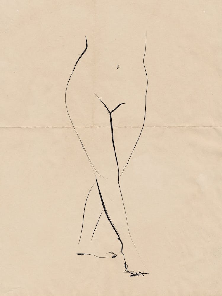 Nude On Vintage Paper 02