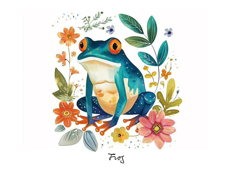 Little Floral Frog 3 Poster