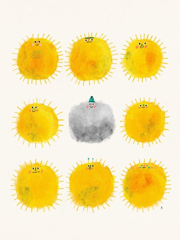 Suns And A Cloud In The Middle