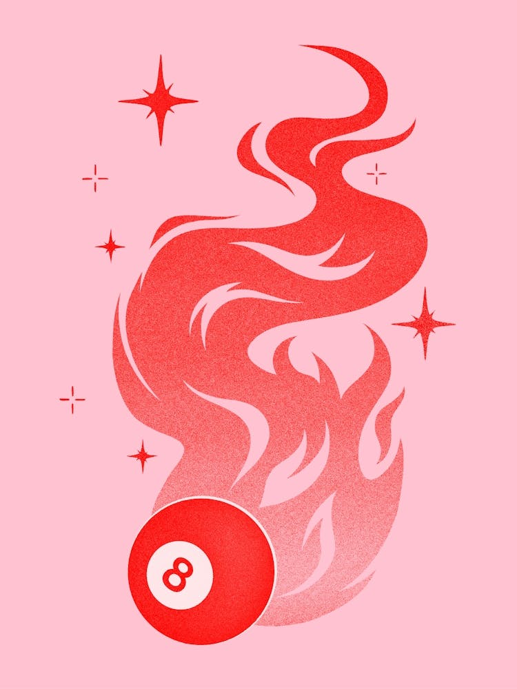 Flaming Eight Ball