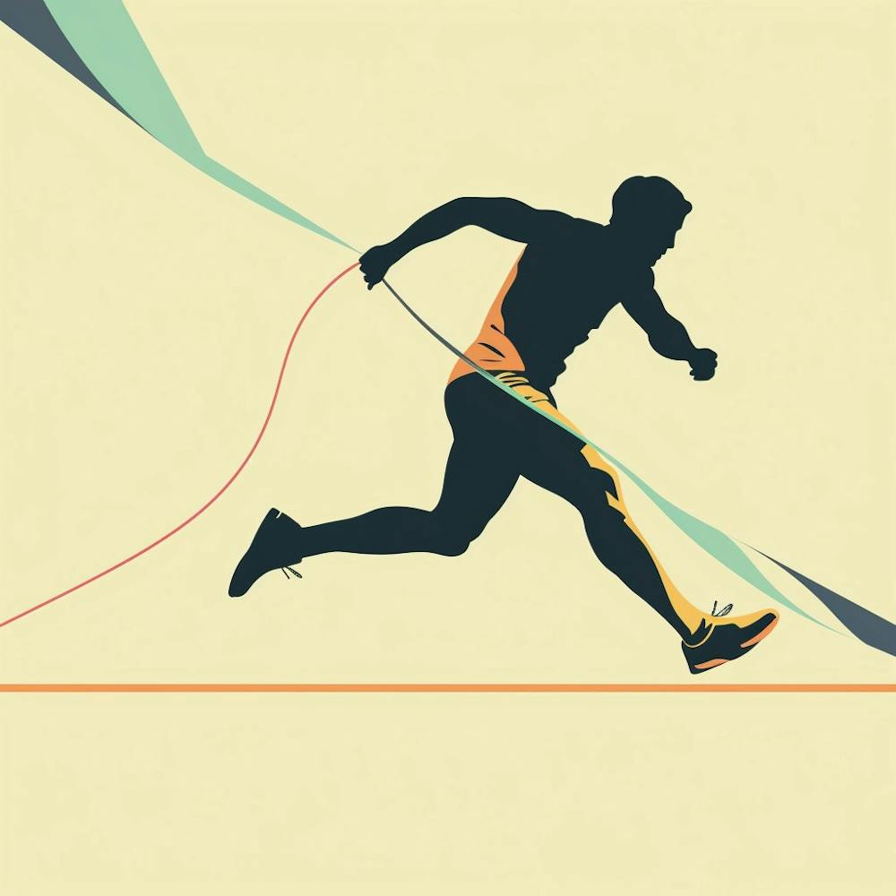 Runner Running With A Rope