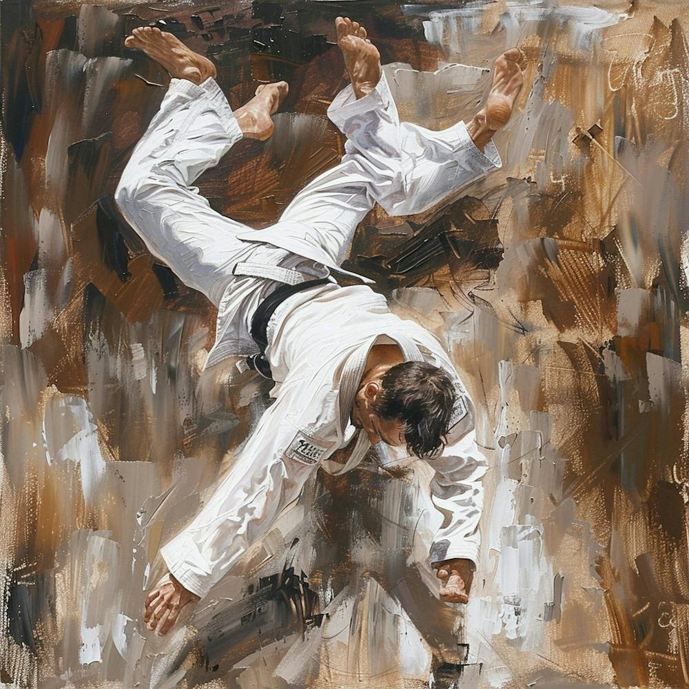 A Judo Throw Oil Painting Illustration 1718705044 2