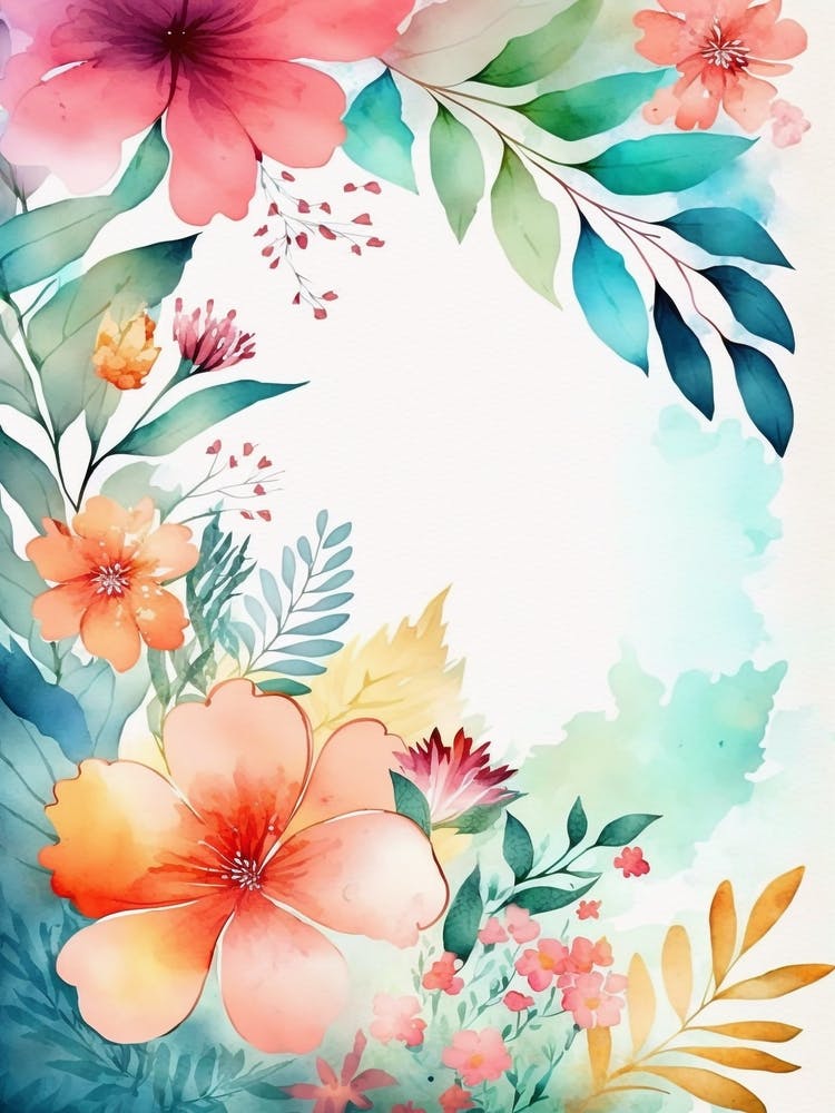 Watercolor Floral Background