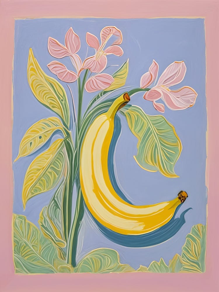 Banana And Flowers