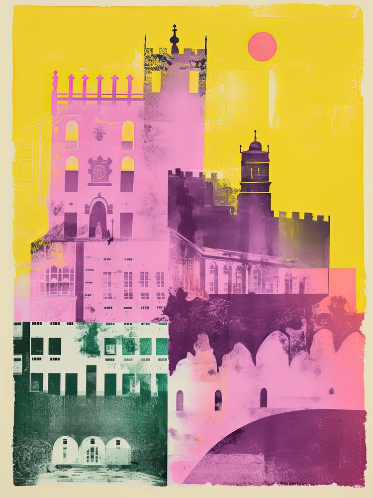 Lisbon In Risograph Style 1