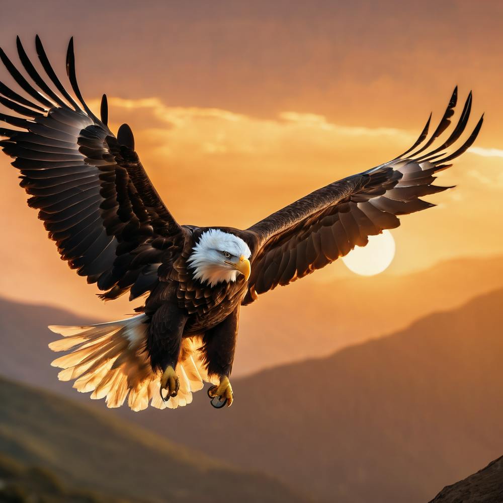 Eagle in flight