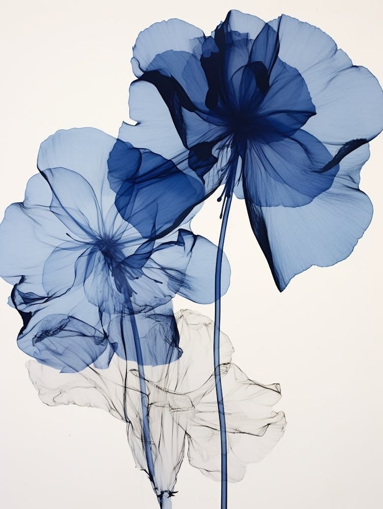 Blue Botanical Amaryllis 2