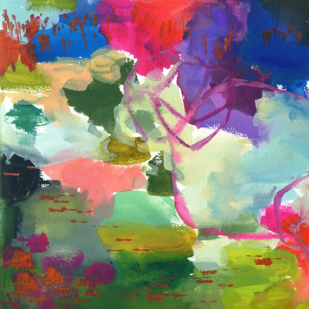 Abstract Painting with Blue 1