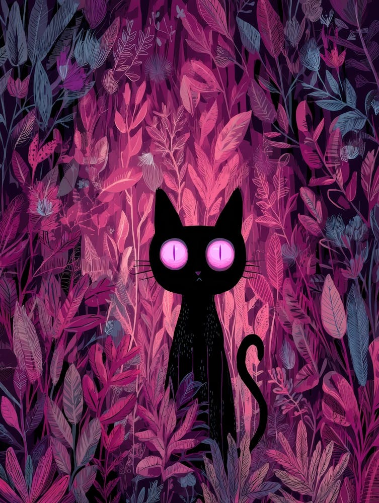 Black Cat In The Forest 11
