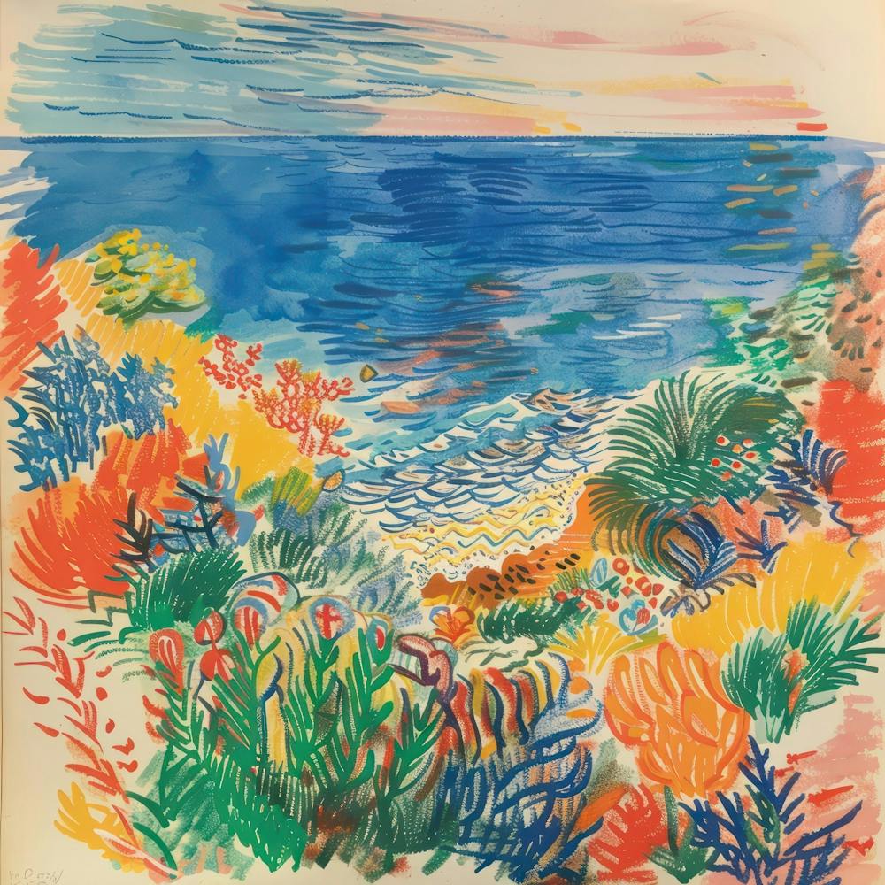 Seaside Doodle Matisse Style 5