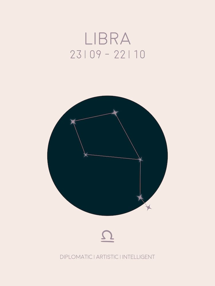 Libra Star Sign In Light