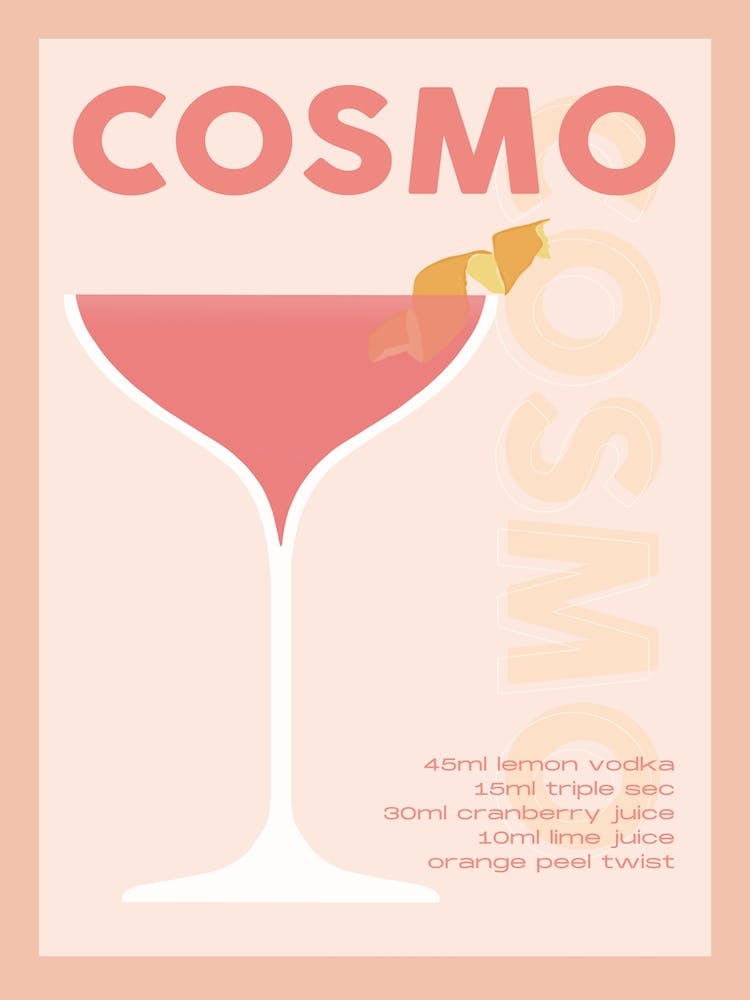 Cocktail Cosmo Pêche