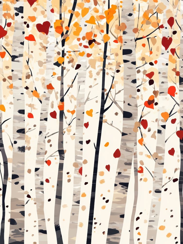 Autumn Birch Trees