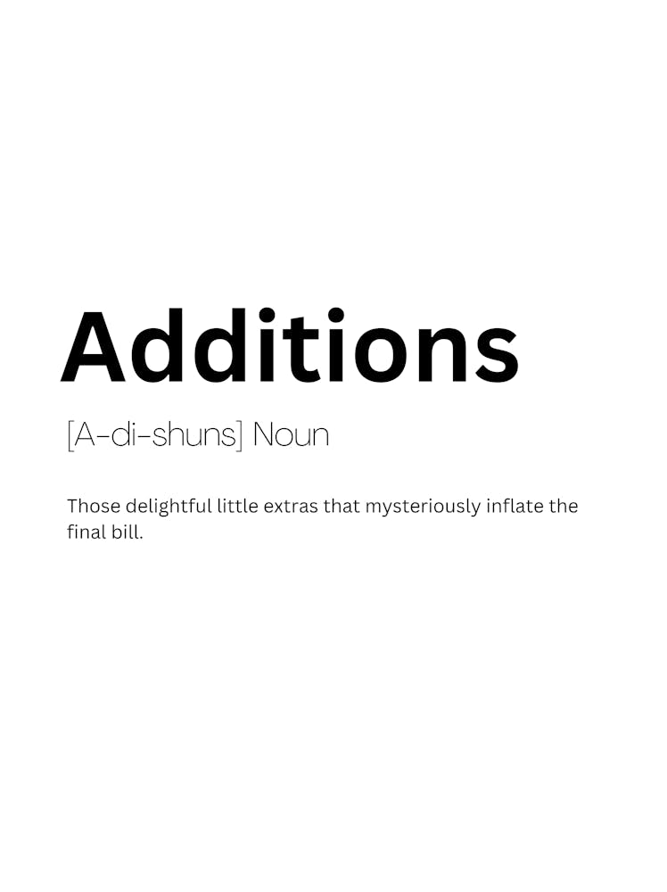 Additions Definition Meaning 1