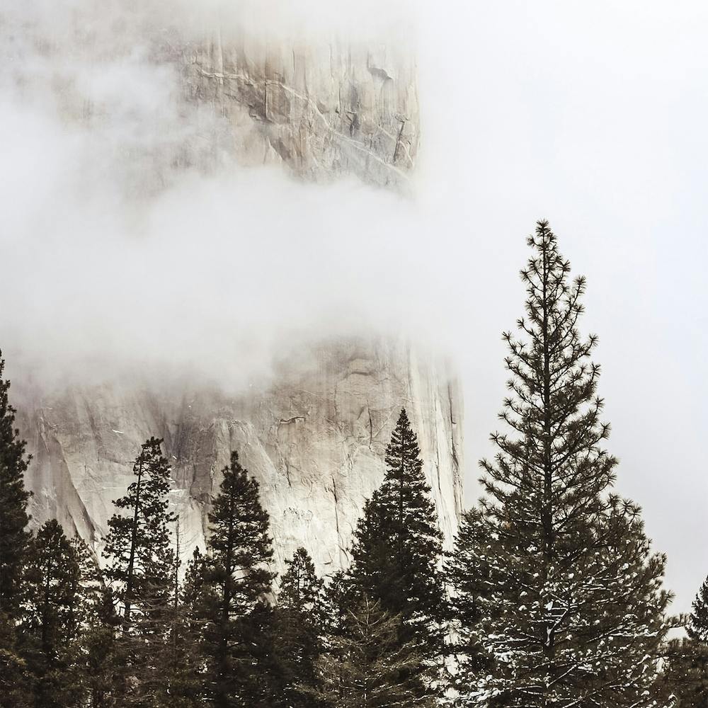 Foggy Mountain Peak Square