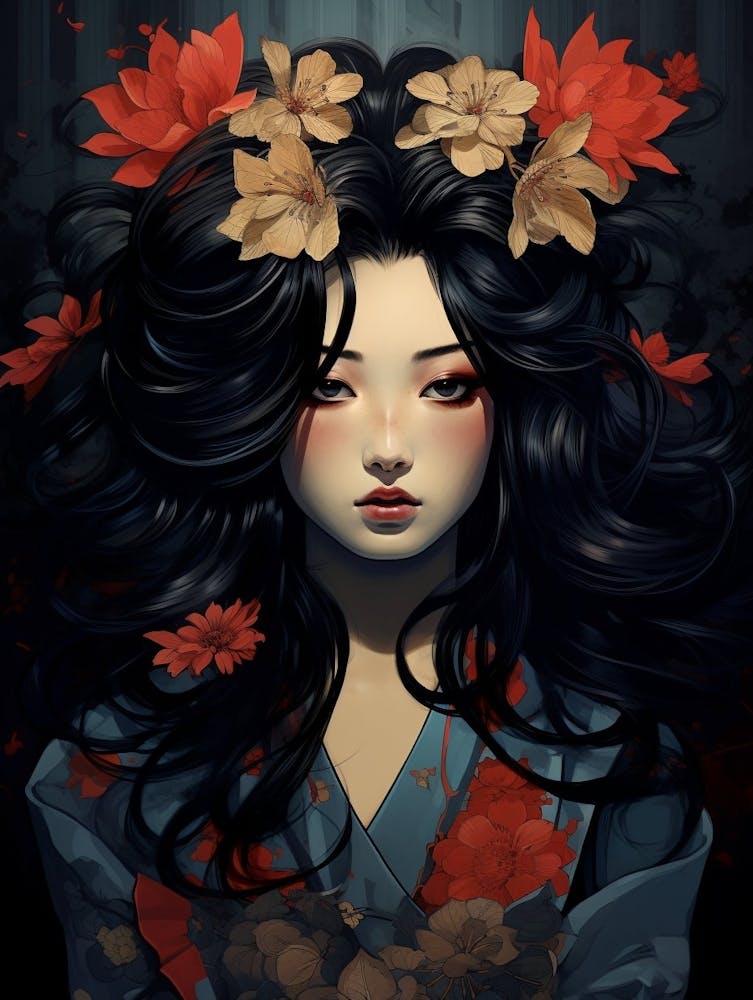 Geisha Japanese Style Illustration 9