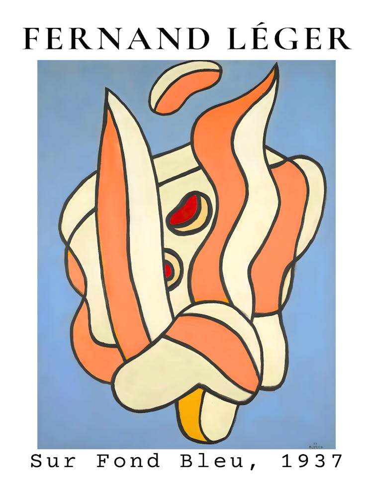 Ferand Leger Sur Fond Bleu