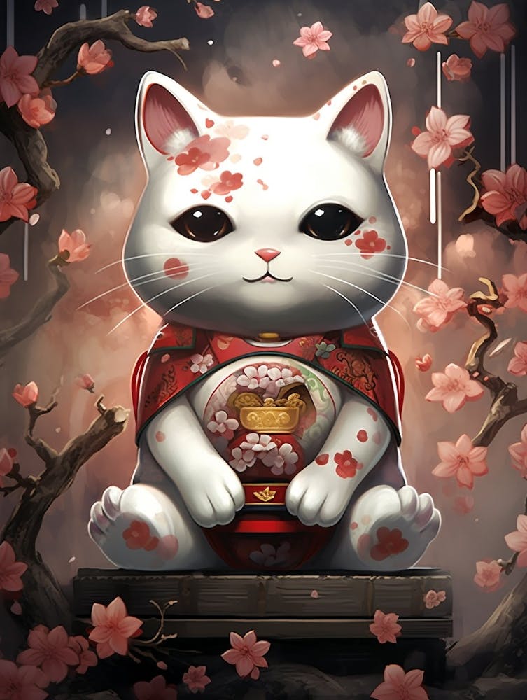 Maneki Neko Lucky Cat Japanese 6