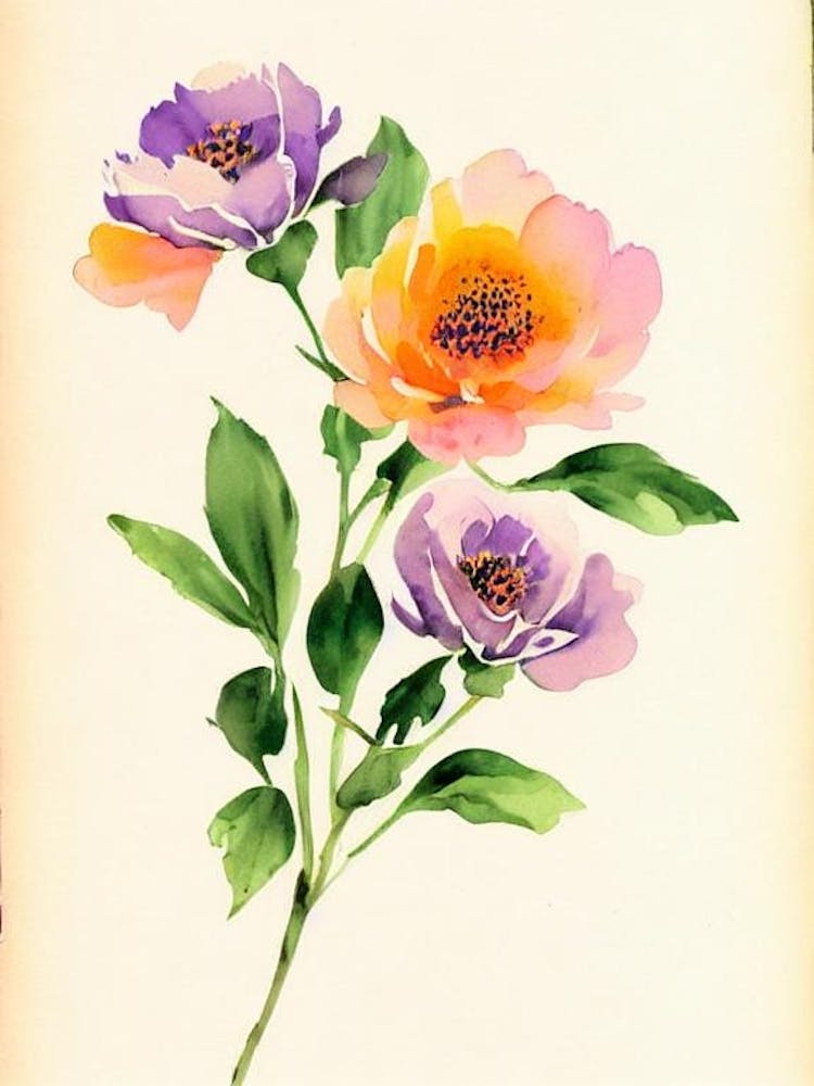 Lavender Vintage Flowers Flower