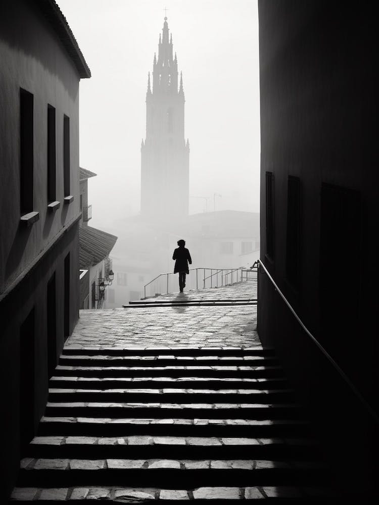 Toledo, Spain, Black And White Analogue Photography 1