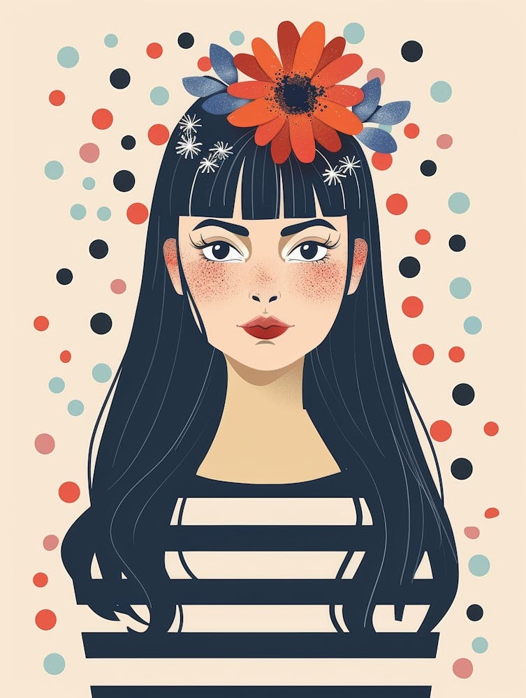 Girl With Flowers 14