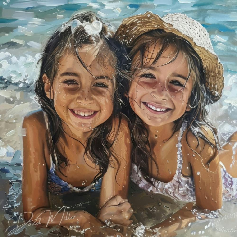 Two Sisters At The Beach
