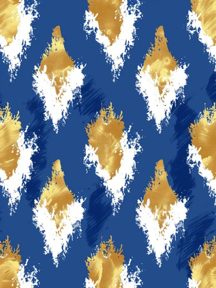 Gold And Blue Abstract Pattern
