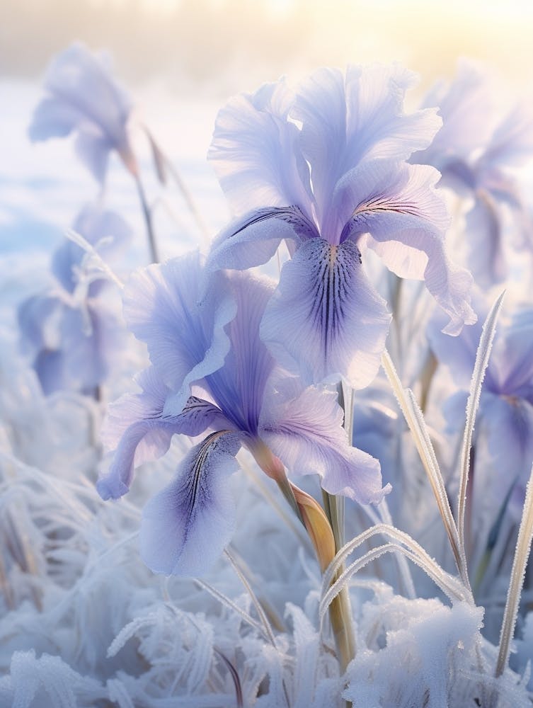 Frosty Botanical Iris 1