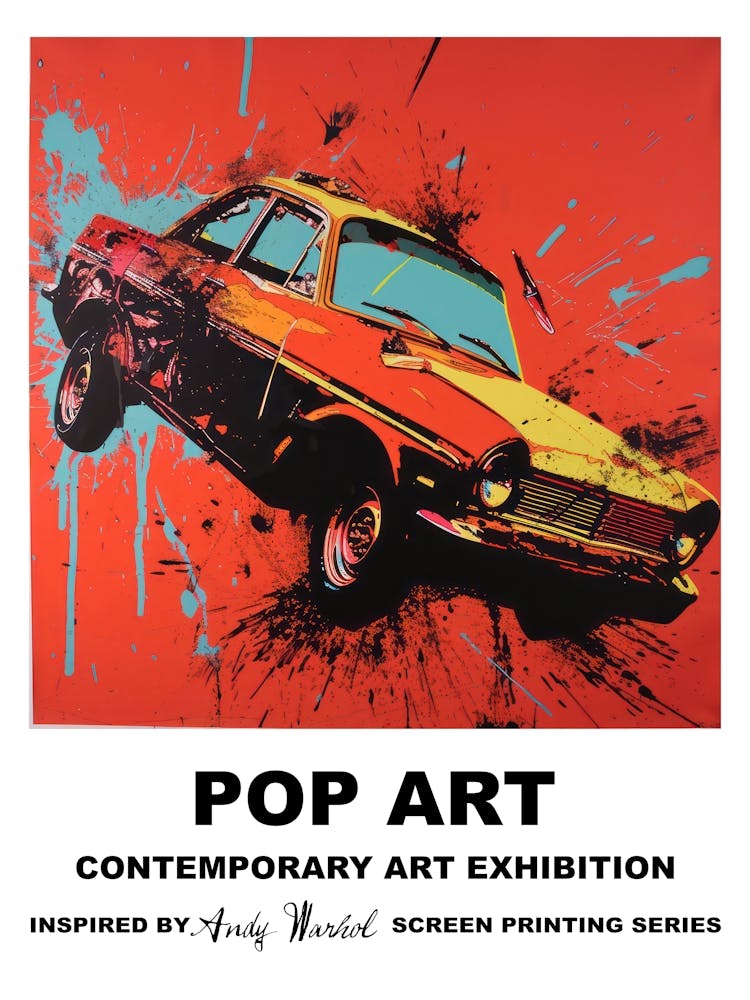 Poster Car Crash Pop Art 1