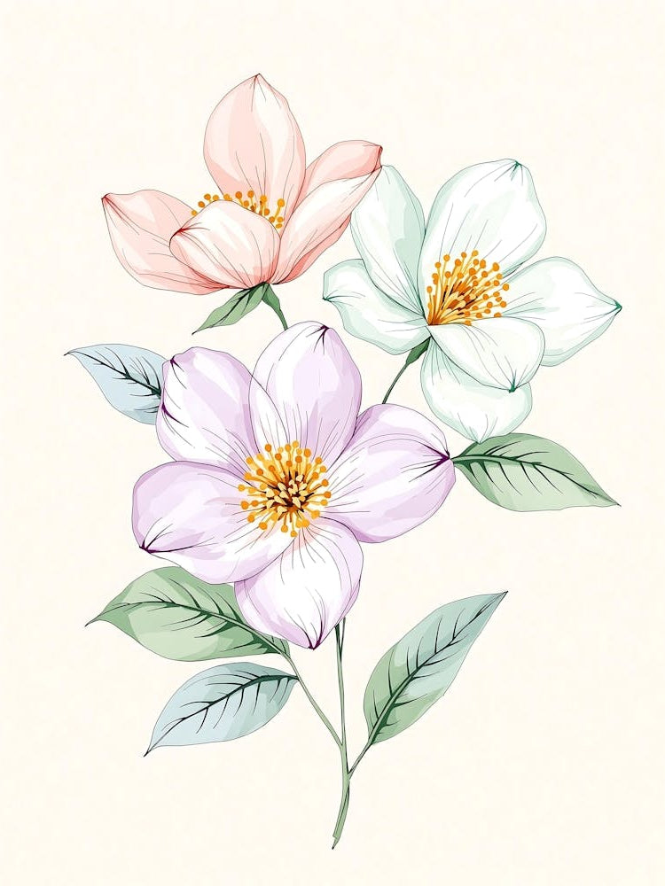 Minimalist Botanical Composition with Warm Tones