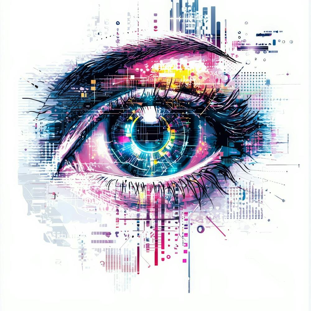 Eye Of The Future.Generated AI. Wall 4