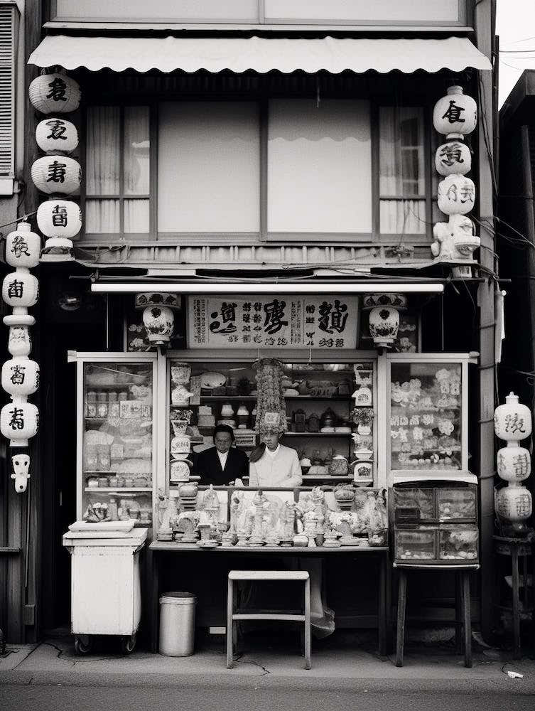 Tokyo, Japan, Black And White Old Photo 2