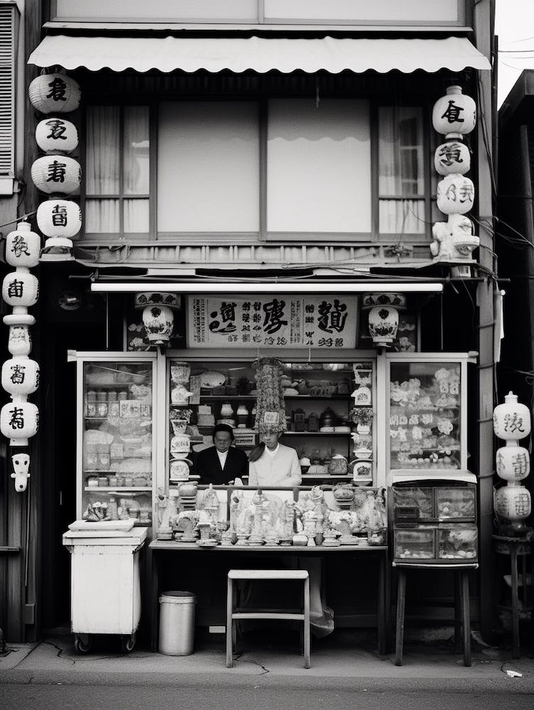 Tokyo, Japan, Black And White Old Photo 2