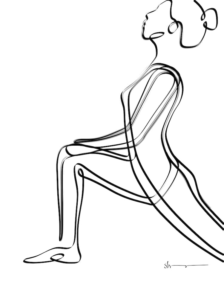 Low Lunge Pose Abstract