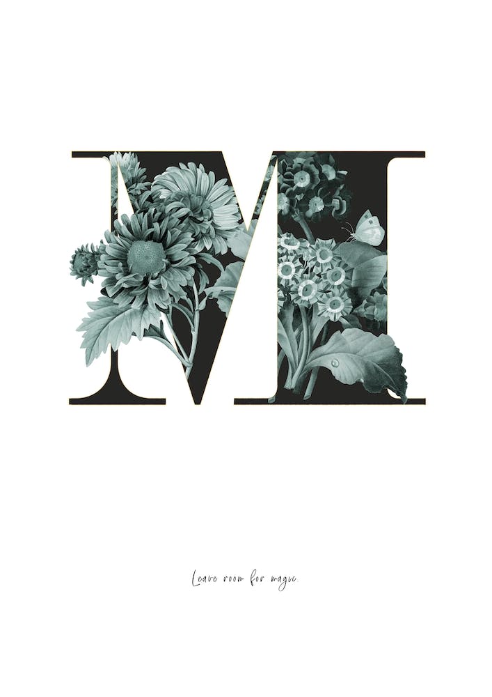 Flower Alphabet M