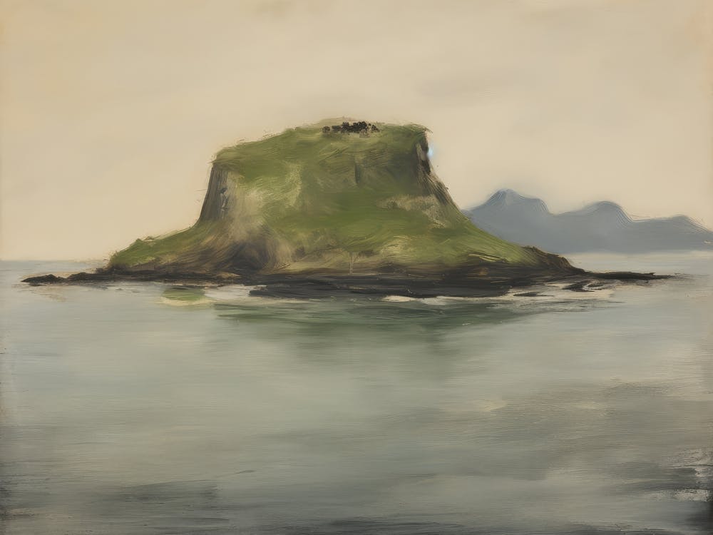 Vintage Coastal Oil Painting