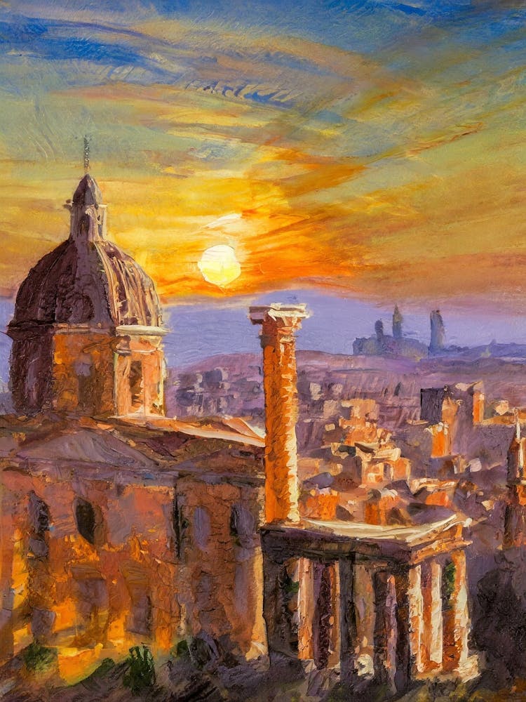 Sonnenuntergang in Rom