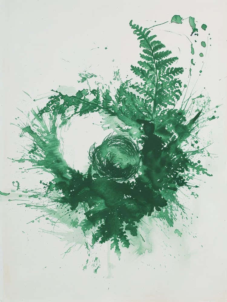 birds nest fern drawing Bird'S Nest Fern (Asplenium Nidus) Watercolor Art Print by Urban Greenhouse – Fy!