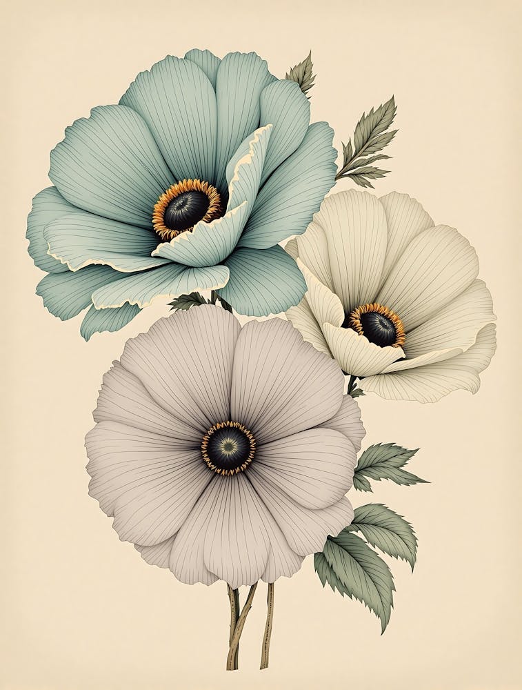 Soothing Floral Whispers in a Modern Style