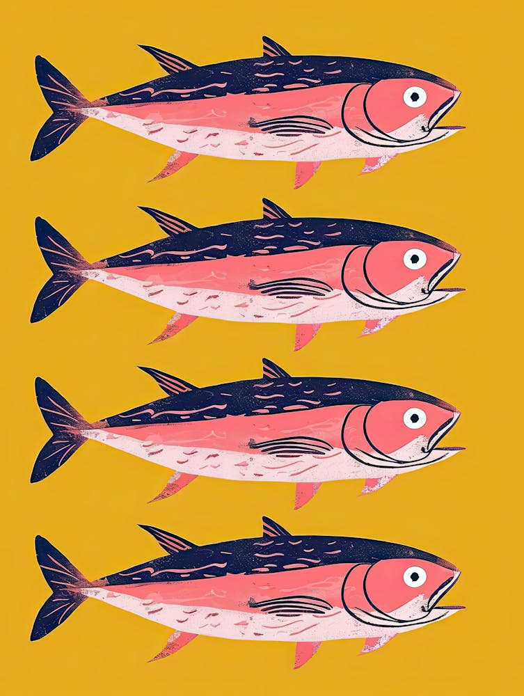 Striped Motion Fish Poster