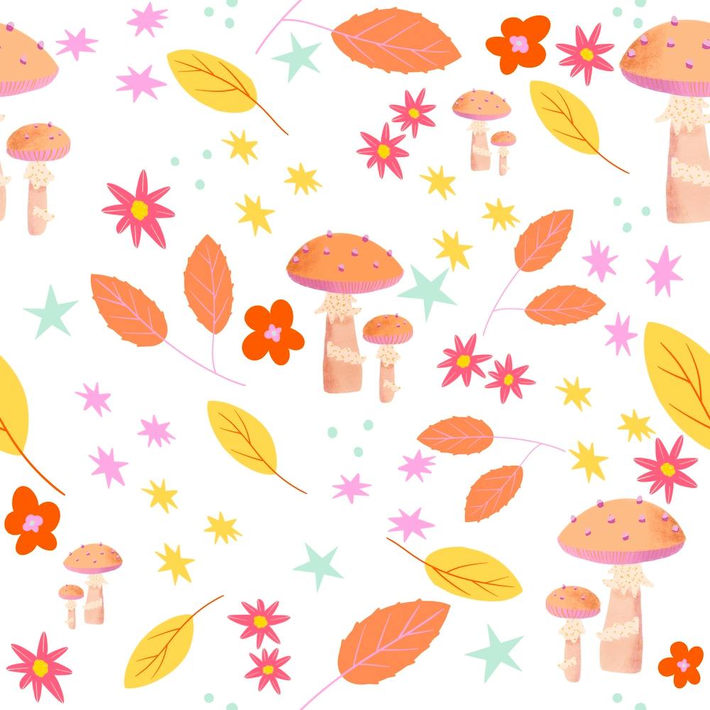 Feuilles d'Automne et Champignons