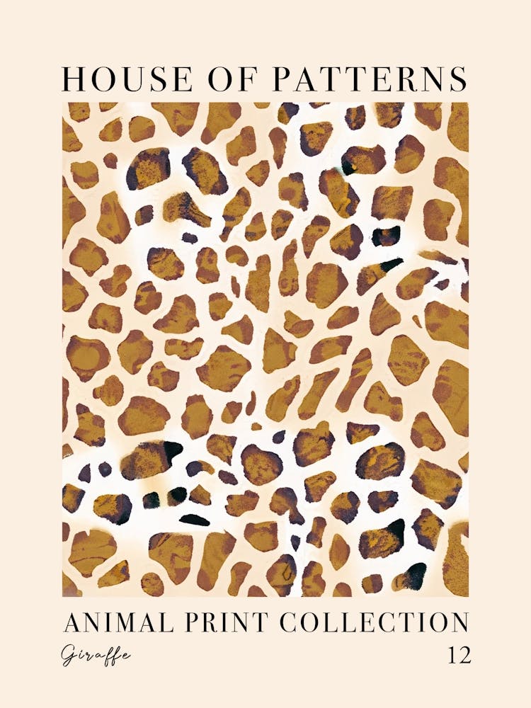 House Of Patterns Giraffe Animal Print Pattern 1