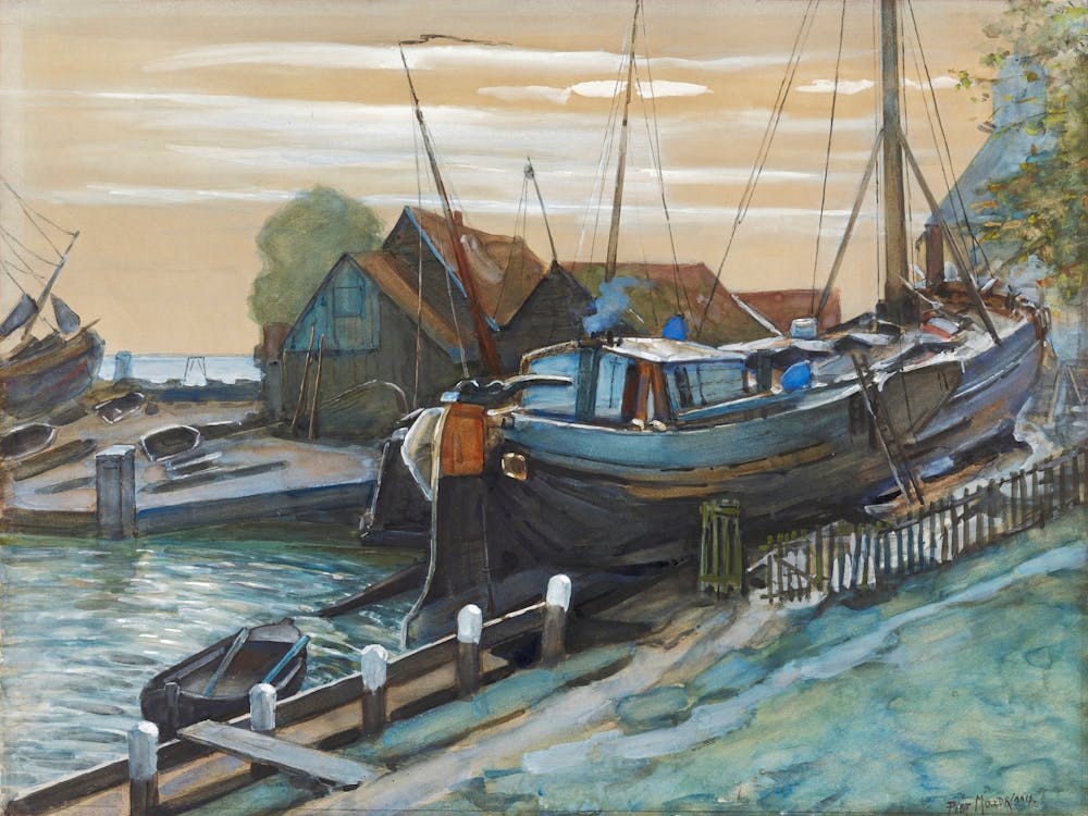 Drydock At Durgerdam (1898–1899), Piet Mondrian