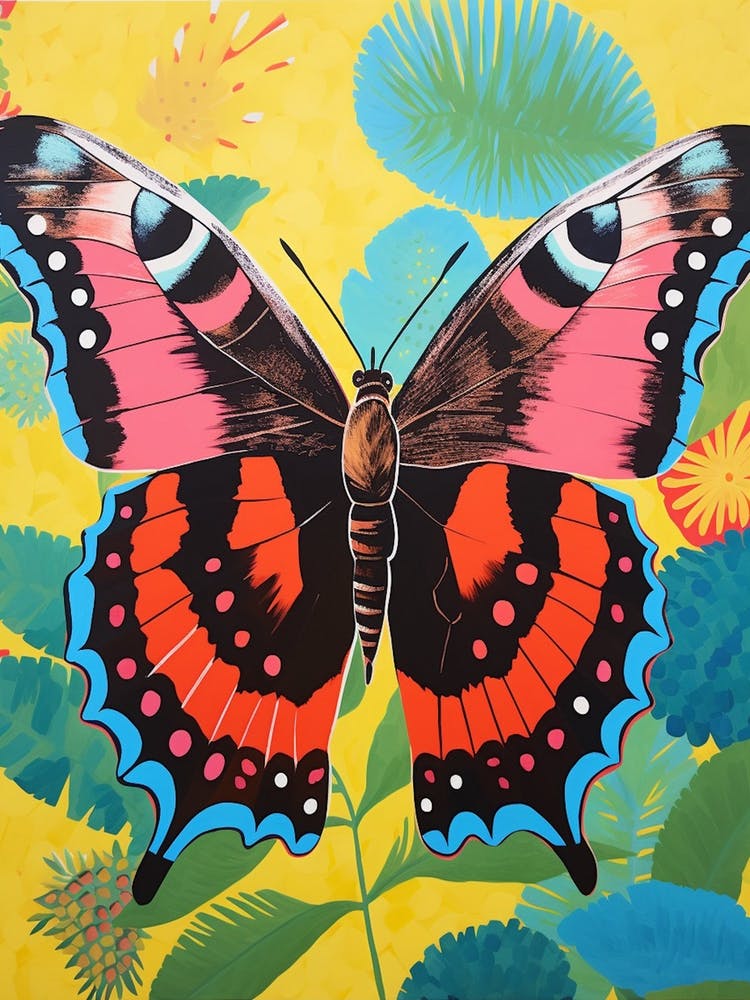 Pop Art Peacock Butterfly 4