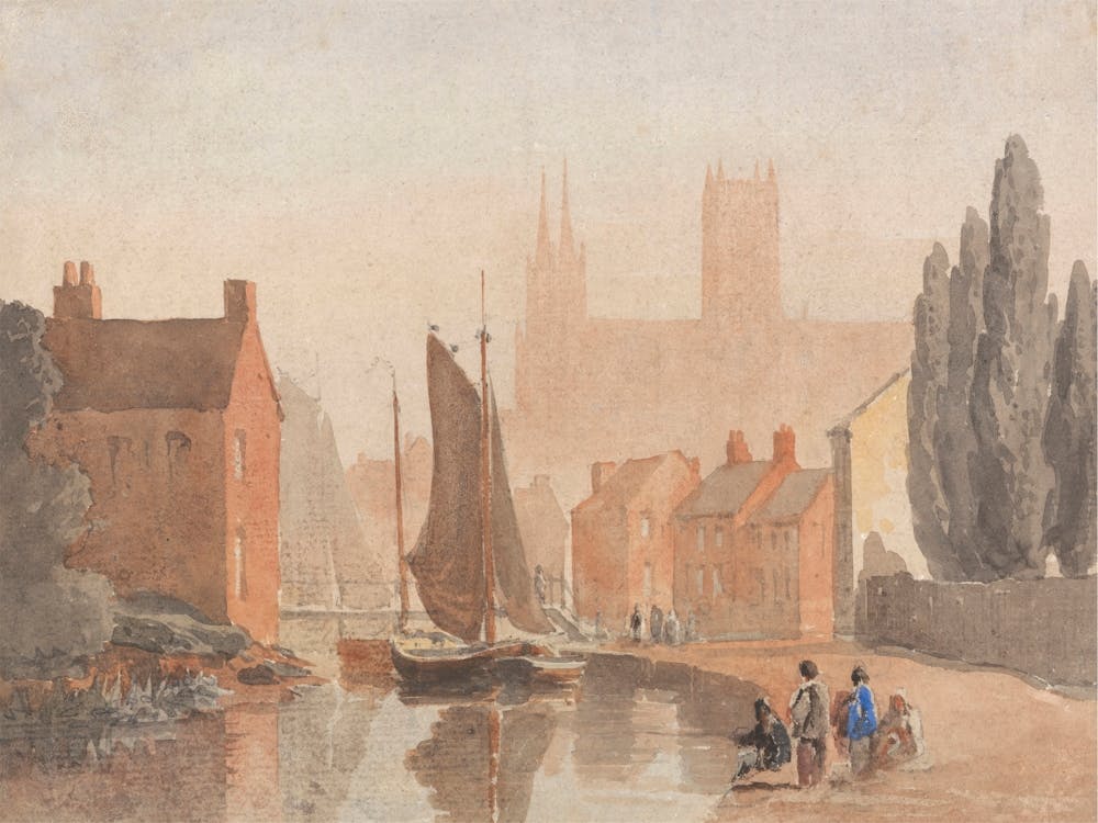 Lincoln Cathedral From Brayford Pool, David Cox