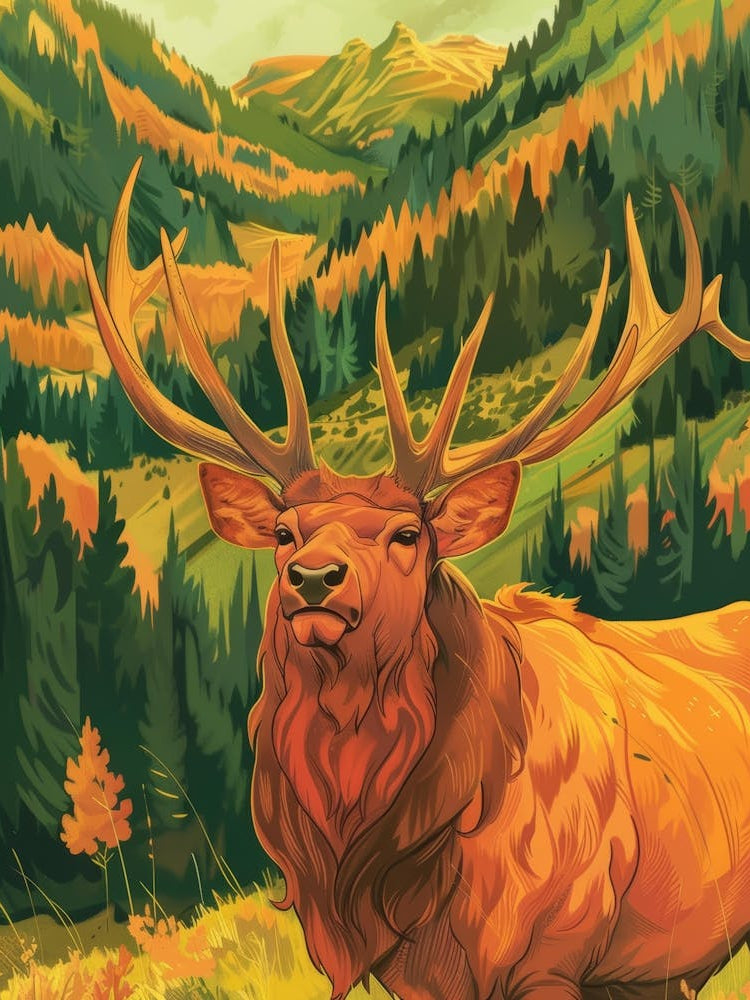 Elk Illustration 8