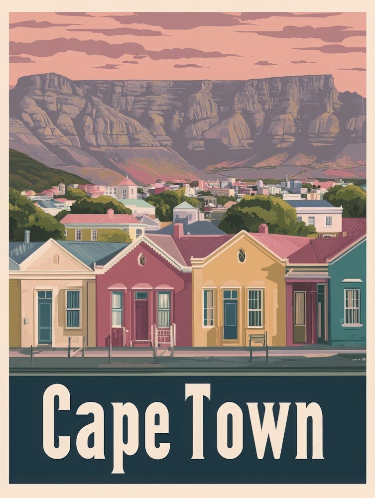 Aihrgdesign A Classic 1960s Travel Poster For Cape Town 2