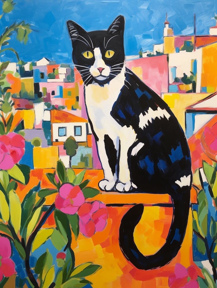 Painting Of A Cat In Seville Spain 4