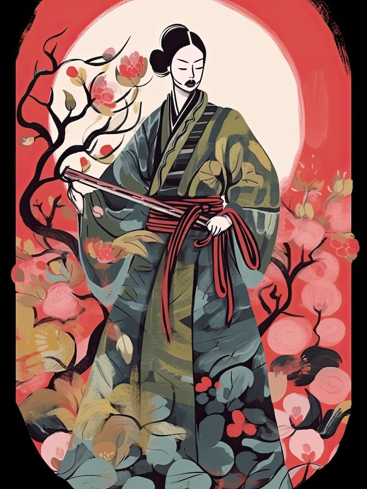 Female Samurai Onna Musha Illustration 21
